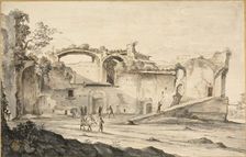 Travelers before a Ruin, n.d. Creator: Bartholomeus Breenbergh