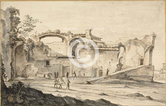 Travelers before a Ruin, n.d. Creator: Bartholomeus Breenbergh.