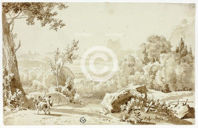 Travelers in a Landscape, n.d. Creator: Juan Cristobal.