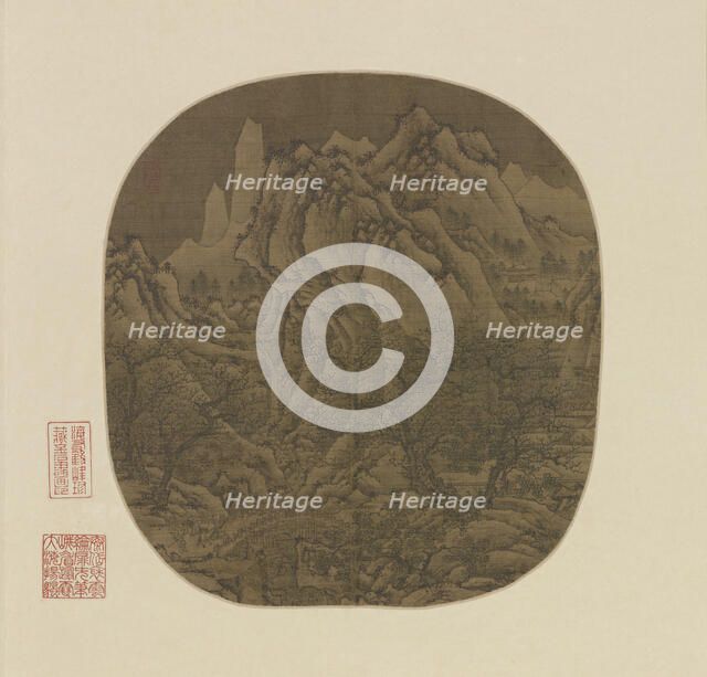 Travelers in a Winter Landscape, 14th century. Creator: Unknown.