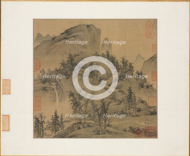 Travelers in Autumn Mountains, 1st half 1300s. Creator: Sheng Mou (Chinese, active c. 1310-1350).