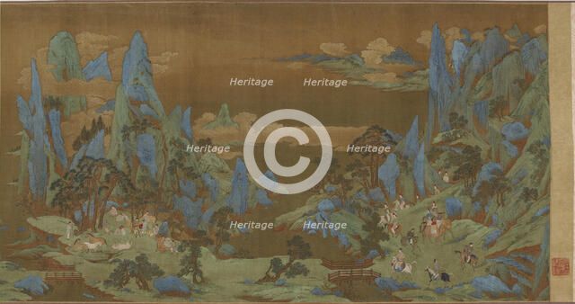 Travelers in the Springtime Mountains, 16th-17th century. Creator: Unknown.