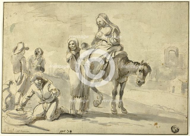 Travelers Resting for Nourishment, n.d. Creator: Michelangelo Cerquozzi.
