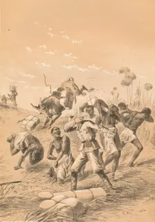 Travelers Stung By Bees c1880