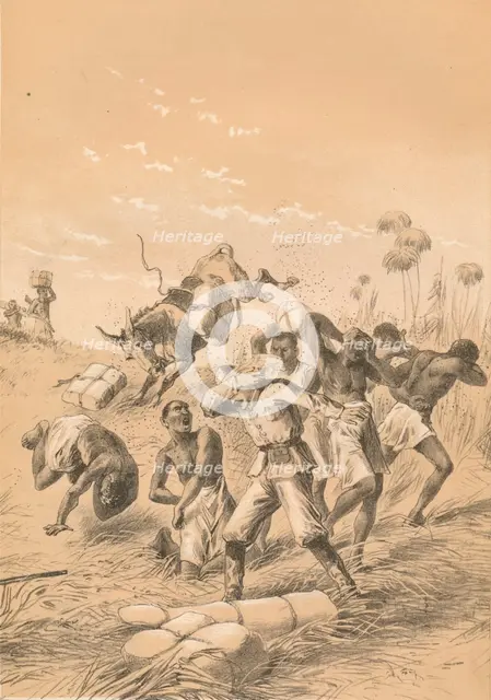 'Travelers Stung By Bees', c1880. Artist: Unknown.