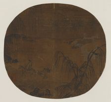 Travelers under willow trees, Yuan or Ming dynasty, 1279-1644. Creator: Unknown