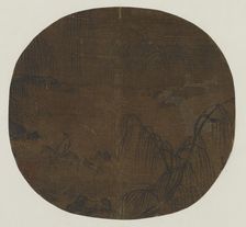 Travelers under willow trees, Yuan or Ming dynasty, 1279-1644. Creator: Unknown