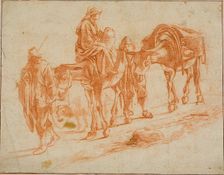 Travelers with Two Mules, n.d. Creator: Jan Miel