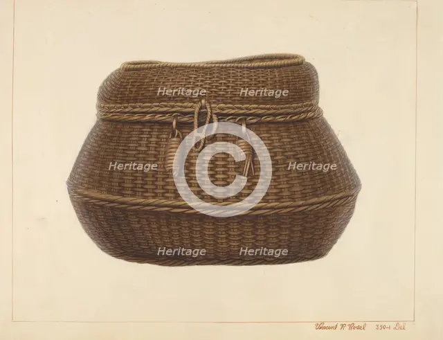 Traveling Basket, c. 1938. Creator: Vincent P. Rosel.