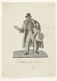 Traveling bookseller, 1800-1899. Creator: Anon