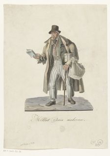 Traveling bookseller, 1800-1899. Creator: Anon