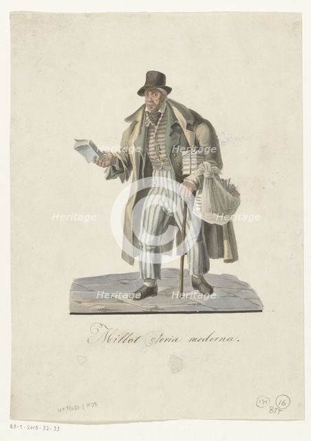 Traveling bookseller, 1800-1899. Creator: Anon.