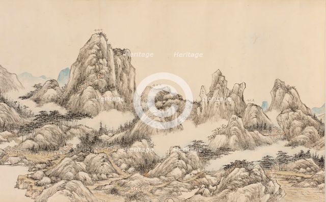 Traveling to the Southern Sacred Peak (image 18 of 28), between c1700 and c1800. Creator: Zhang Ruocheng.
