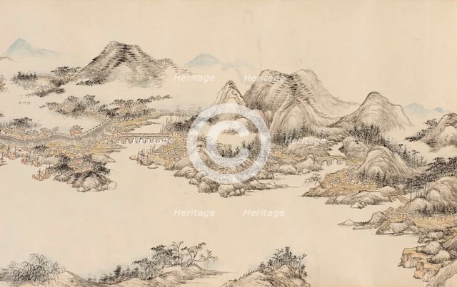 Traveling to the Southern Sacred Peak (image 19 of 28), between c1700 and c1800. Creator: Zhang Ruocheng.