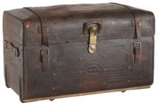 Traveling trunk used by George Thompson Garrison in the Civil War, ca. 1860. Creator: Unknown