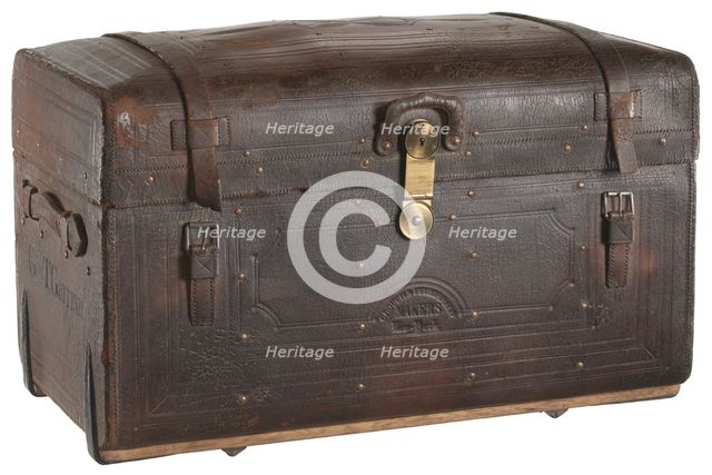 Traveling trunk used by George Thompson Garrison in the Civil War, ca. 1860. Creator: Unknown.