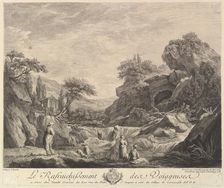 Traveling Women Drinking Water, 1758. Creator: Jean Daullé