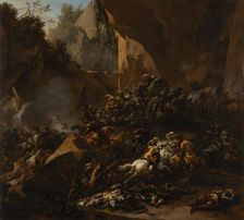 Travellers Ambushed by Brigands, 1670. Creator: Nicolaes Berchem