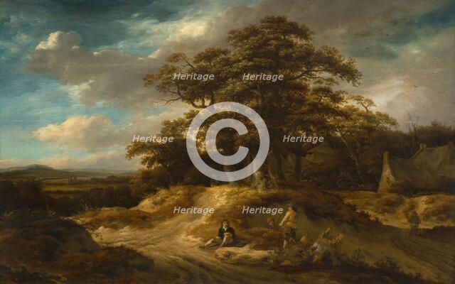 Travellers at the Edge of a Village, 1680. Creator: Roelof van Vries.