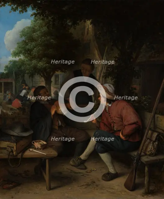 Travellers at Rest, 1671. Creator: Adriaen van Ostade.