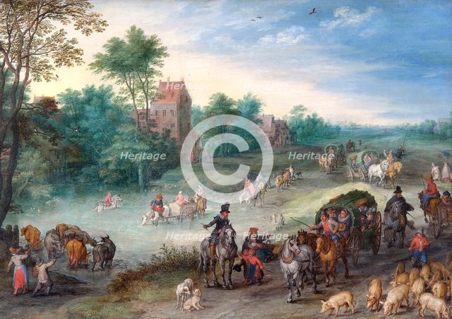 'Travellers on a Country road with Cattle and Pigs', 1616. Artist: Jan Brueghel the Elder.