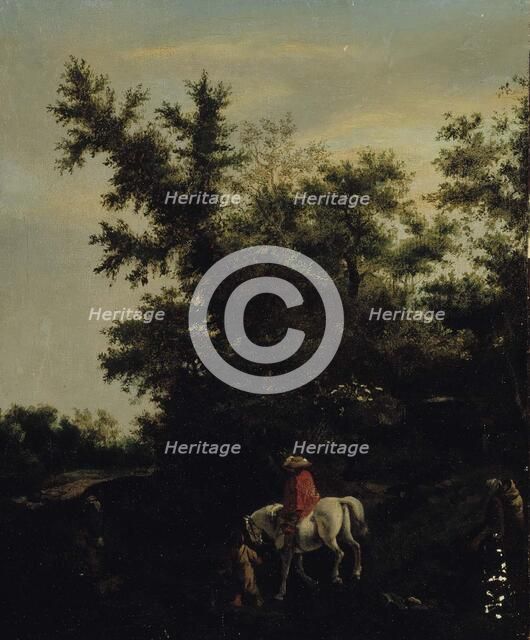 Travellers on a forest road, c1670s. Creator: Jacob van Ruisdael.