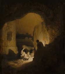 Travellers Resting (The Rest on the Flight into Egypt?), c1629-30. Creator: Rembrandt Harmensz van Rijn