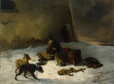 Travelling Actor's Misfortune, 1847. Creator: Joseph Stevens