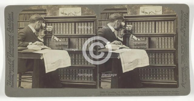 Travelling by the Underwood Travel System - Stereographs, Guide-Books Patent Map System, 1908. Creator: Underwood & Underwood.