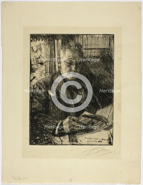 Travelling Companion (Mr. Ch. Deering), 1904. Creator: Anders Leonard Zorn.