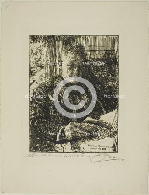 Travelling Companion (Mr. Ch. Deering), 1904. Creator: Anders Leonard Zorn.