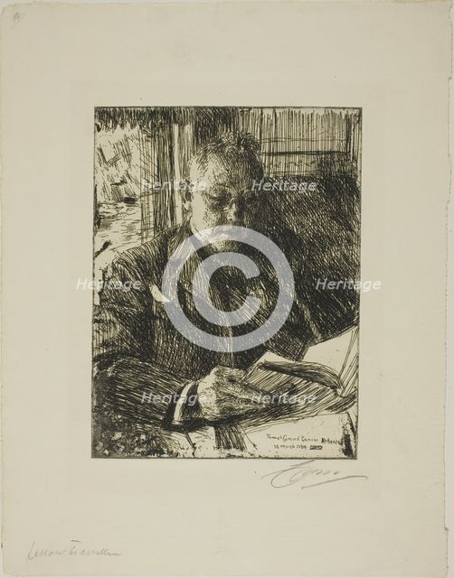 Travelling Companion (Mr. Ch. Deering), 1904. Creator: Anders Leonard Zorn.