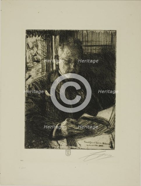 Travelling Companion (Mr. Ch. Deering), 1904. Creator: Anders Leonard Zorn.