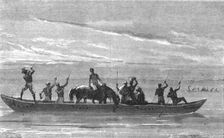 'Travelling down the Niger; Journey from the Senegal to the Niger 1875. Creator: Unknown