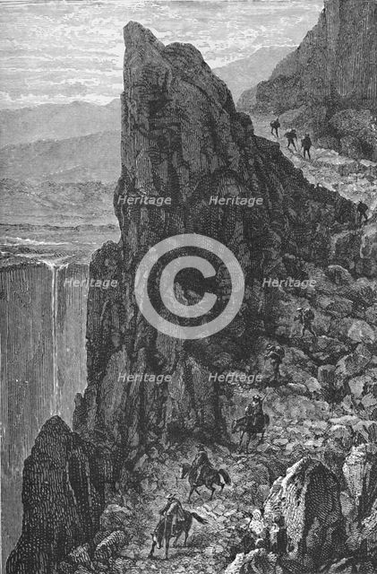 'Travelling in the Andes',  c1885, (1890). Artist: Robert Taylor Pritchett.