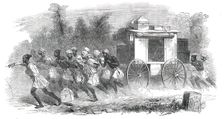 Travelling in India - Officers joining the Indian Army on Service, 1850. Creator: Smyth