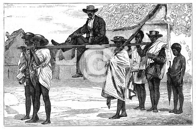 Travelling in Madagascar, c1890. Artist: Unknown