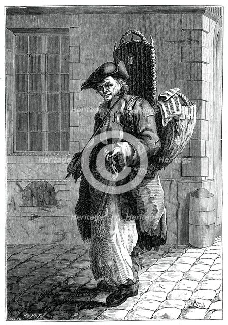 Travelling Musician, (1885).Artist: Francois-Robert Ingouf