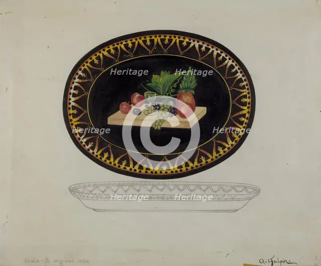 Tray, 1935/1942. Creator: Grace Halpin.