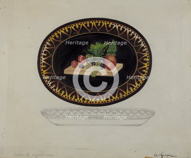 Tray, 1935/1942. Creator: Grace Halpin.