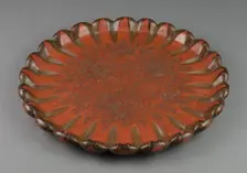 Tray with Chrysanthemum Design, 19th century. Creator: Unknown