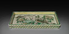 Tray with Phoenixes in Landscape, 1662-1722. Creator: Unknown