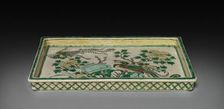 Tray with Phoenixes in Landscape, 1662-1722. Creator: Unknown