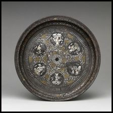 Tray with Sun Symbol, Egypt or Syria, 14th century. Creator: Unknown