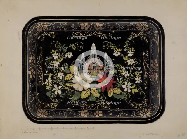 Tray, c. 1937. Creator: Grace Halpin.