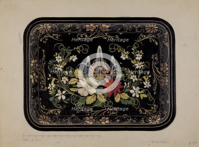 Tray, c. 1937. Creator: Grace Halpin.