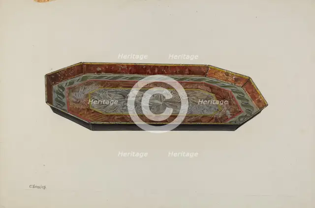 Tray, c. 1941. Creator: Charles Henning.