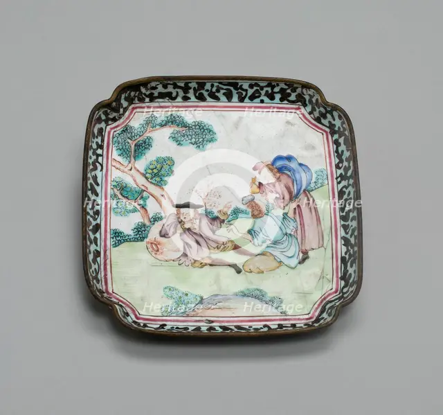Tray, China, 1730/70. Creator: Jingdezhen Porcelain.