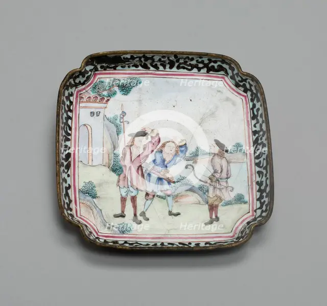Tray, China, 1730/70. Creator: Jingdezhen Porcelain.