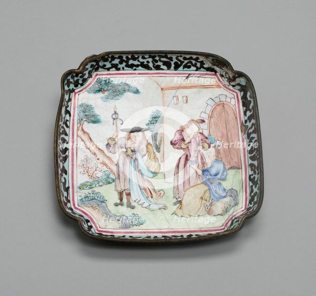 Tray, China, 1730/70. Creator: Jingdezhen Porcelain.
